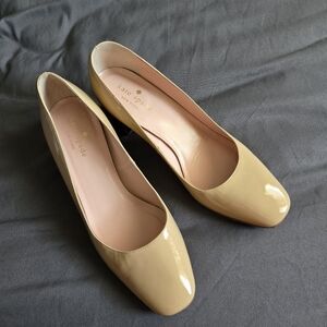 Kate Spade New York Women's Danika Too Beige Patent Pump Sz 6